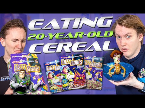 Eating 20-YEAR-OLD Buzz Lightyear Cereal 🤢