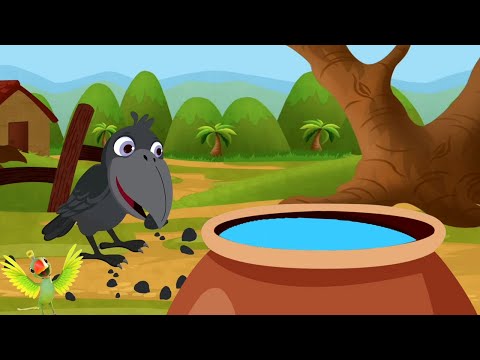 Ek Kauwa Pyasa Tha, एक कौवा प्यासा था, Hindi Rhymes for Kids and Cartoon Story