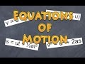 Equations of Motion in Kinematics