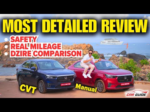 2024 Honda Amaze Most Detailed Drive Review - Real Mileage - Safety - Dzire Comparison 🔥 CVT ?