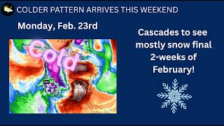 Colder Pattern, Cascade Snow Expected!