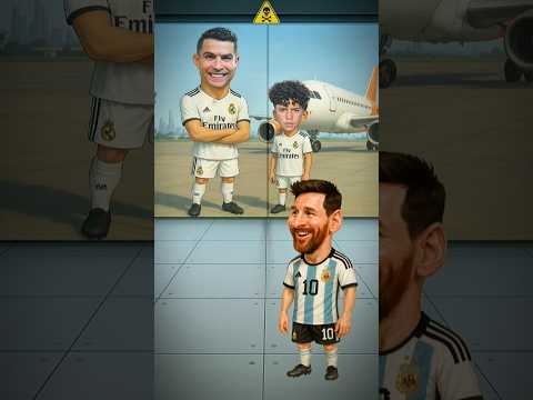 ¿Quién está detrás de Ronaldo? Messi parece confundido 😧🛫 #cr7