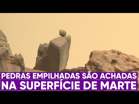Pedras empilhadas são encontradas em Marte