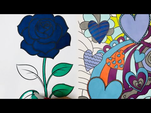 Color with me! Coloring asmr video, satisfying compilition coloring video