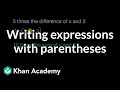 Understanding Algebraic Expressions and Operations