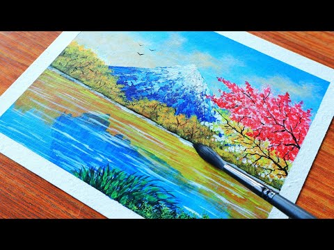 Acrylic Landscape Painting | Easy for Beginners