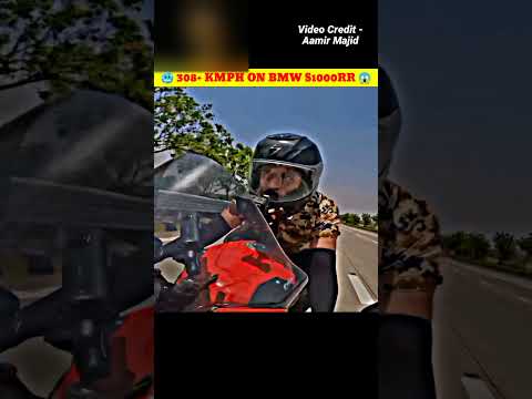 🥶 308+ KMPH ON BMW S1000RR 😱 AAMIR MAJID 🥰 #short #shorts