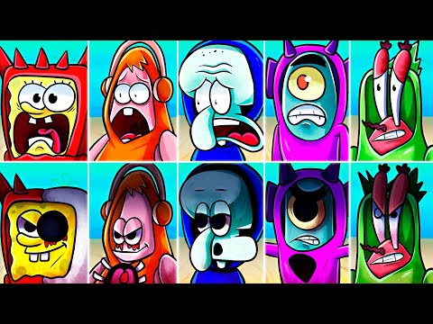 Spongebob vs Incredibox Sprunki SAD Music Animation   ♪  TheFatRat - MAYDAY