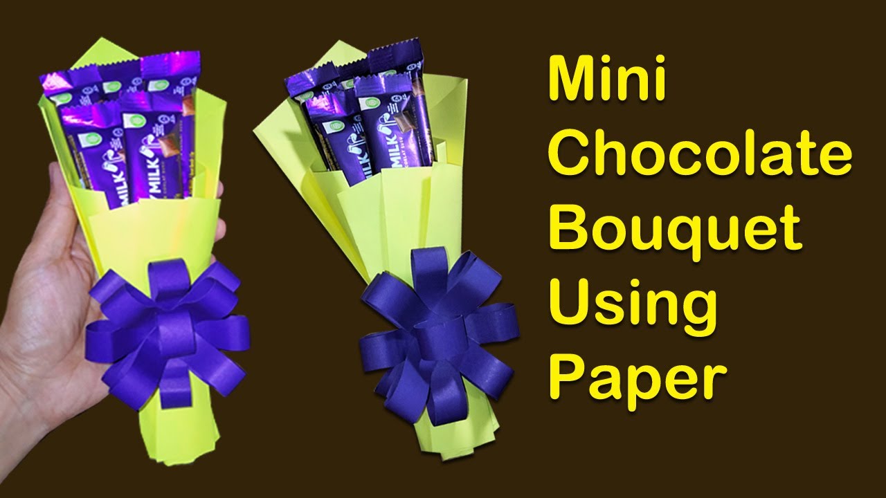 Mini Chocolate Bouquet Using Paper | DIY | Gift Ideas | Tutorial?