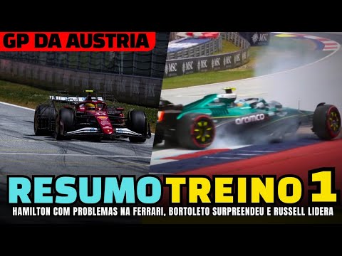 F1 2025 - HAMILTON COM PROBLEMAS, BORTOLETO SURPREENDE E RUSSELL LIDERA TREINO - GP DA AUSTRIA