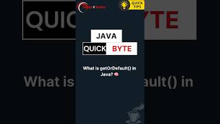 💡 Java Map Interview Tip: getOrDefault() Explained  #java #javaforbeginners #education