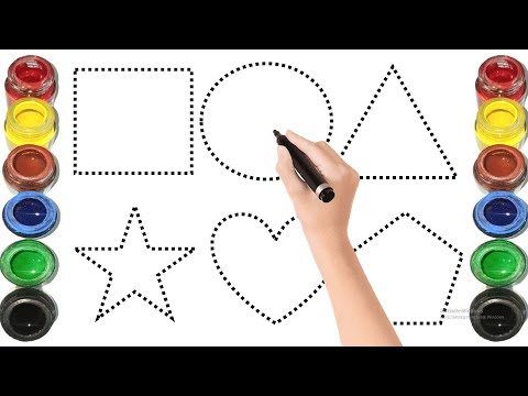 Shapes Drawing for kids, Square, Triangle, Circle, Shapes name With Colors | Kids Educational