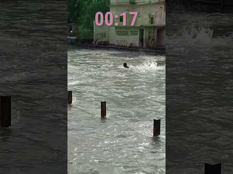 35 sec main ganga par 😳😳😱🥸 #haridwar #ganga #shorts #short