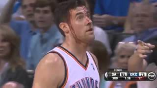 Nick Collison Injury.. Face COVERED in blood..