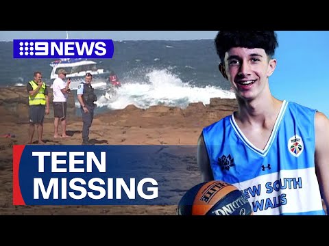 Search continues for teenage boy swept off rocks on NSW coast | 9 News Australia