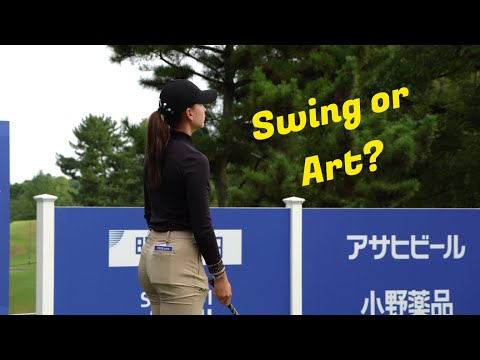 Is this a swing or an art? She is Nataliya Guseva.