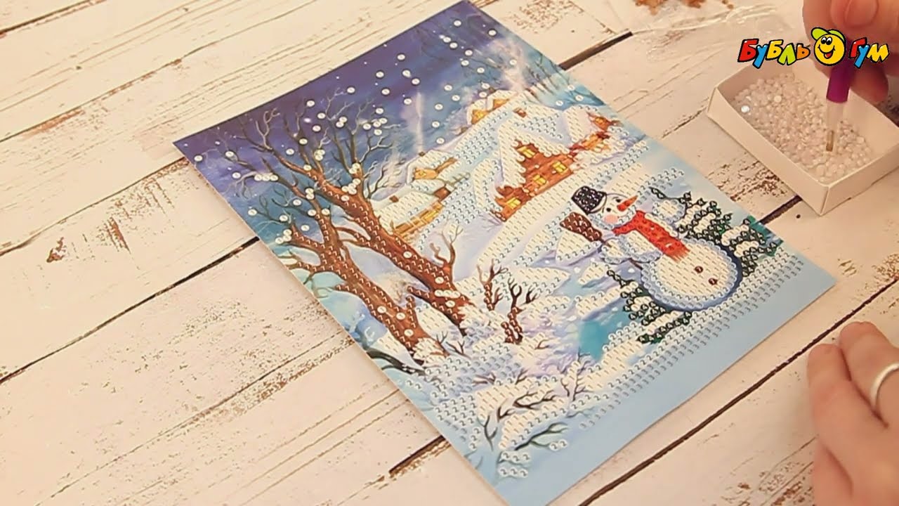 Мозаика кристальная Снежный вечер 14х19,5см  - видео Мозаика кристальная Снежный вечер 14х19,5см  - видео