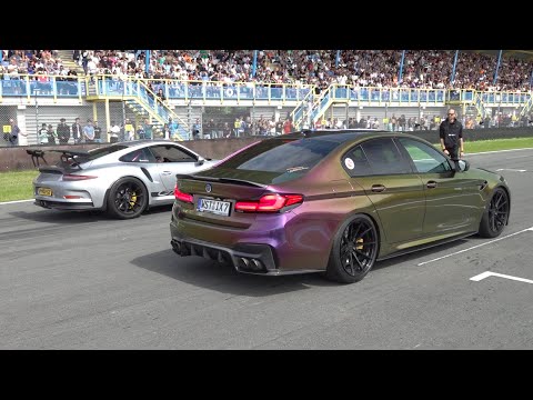 750HP BMW M5 F90 Competition with Akrapovic exhaust! Drag Race & Lovely Sounds!