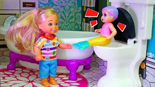 Малышка русалочка узнаёт мир людей 🧜‍♀️🐚 Первые шаги на суше со Штеффи!