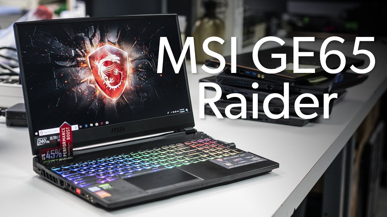 MSI GE65: 8-core 9th gen vs. Core i9-9900k & Ryzen