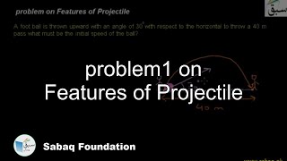 problem1 on Features of Projectile