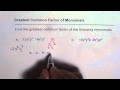 Finding Greatest Common Factors and Prime Factorization
