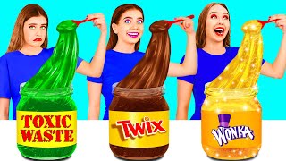 Rica VS Pobre VS Mega Rica Alimento Desafío | Trucos Divertidos de Comida por TeenTeam Challenge