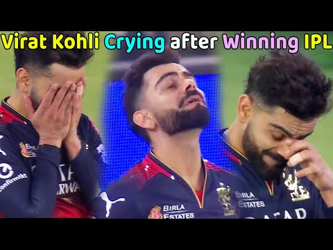 Virat Kohli crying after winning IPL 2025 finale RCB vs PBKS