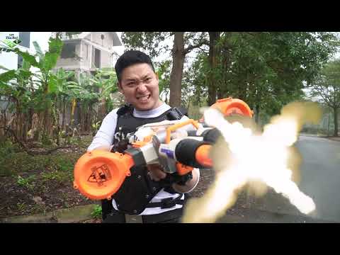 LTT Films : Silver Flash Warrior Nerf Guns Survive When Fight With The Tiger Mask Boss Appears!