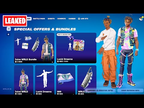 Juice WRLD Fortnite Skin BUNDLES Item Shop