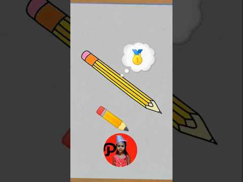 How to draw Pencil ✏️#art easy and cute drawing for kids and toddlers #shorts #ytshort