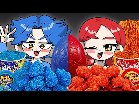 Blue Food Red Food Color Challenge Mukbang Animation HIU Animation 하이툰