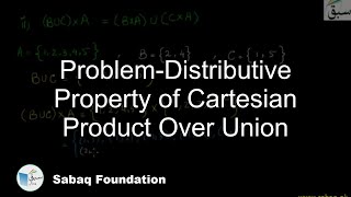Problem-Distributive Property of Cartesian Product Over Union