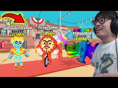 HÙNG AKIRA BUFF MAX LUCK BẮT TẤT CẢ SECRET MỚI XỊN NHẤT PHÁ ĐẢO UPDATE MEXICO TRONG STEAL A BRAINROT