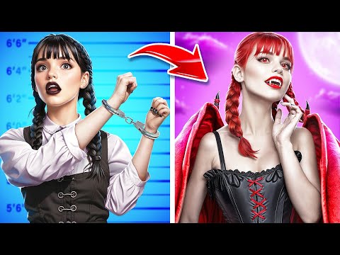 Wednesday Addams' Vampire Transformation: Jail Escape Makeover!