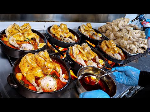 푸짐함 끝판왕! 하루 100 마리 한정판매 미친 가성비 대왕 매운 삼계탕 Spicy Chicken Soup l Korean street food