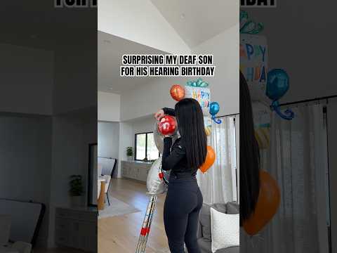 Making my Deaf Son’s Hearing Birthday EXTRA Special 🫶🏻🦻🏼 #toddlermom #momlife #Shorts #DeafBaby