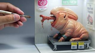 I made alien pig in the food laboratory diorama