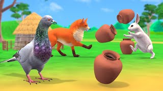 कबूतर का मुश्किल फैसला Kahani | PIGEON, FOX, RABBIT Story | Hindi Kahaniya New | Hindi Moral Stories