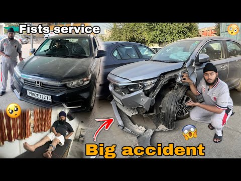 New car road Accident my brother 😰￼|| 1fst service