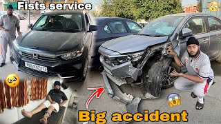 New car road Accident my brother 😰￼|| 1fst service