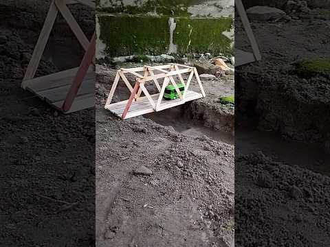 Miniatur jembatan dari stik es krim #jembatan #mainananak #tayo #kreasi #diy #stikeskrim
