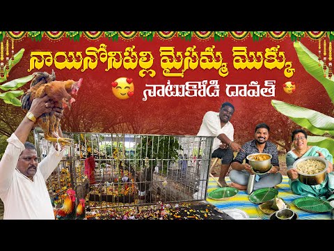 నాయినోనిపల్లి మైసమ్మ మొక్కు 🙏|నాటుకోడి దావత్ 👌|Ft.5 Monkeys food