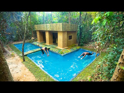 The Secret How We Build the MOST AMAZING Modern Bamboo Villa Around Swimming Pool by Ancient