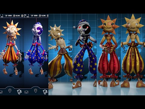 Sunrise and Moondrop + Extra Skins FNaF AR Animations