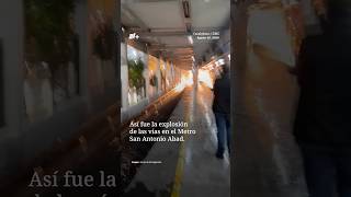Así fue la explosión en el Metro San Antonio Abad por culpa de las lluvias en la CDMX - N+ #shorts