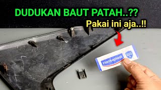 Trik darurat mengatasi dudukan baut patah di cover bodi motor