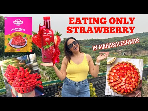 Living Only On STRAWBERRY In Mahabaleshwar | 24 Hours Challenge | Garima's Good Life