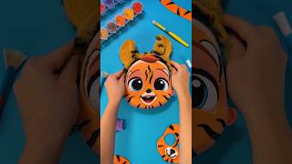 Why the tiger face?! 🐯 Little Angel Face Paint Craft Party #kids #shorts
