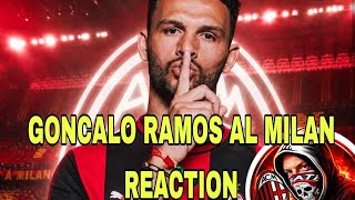 REACTION A GONCALO RAMOS AL MILAN! 